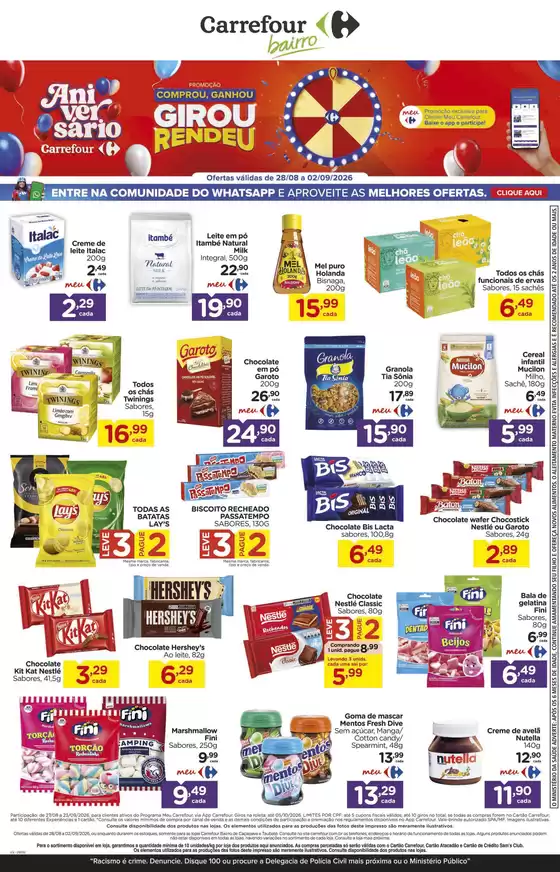 Catálogo Carrefour Bairro | Ofertas especiais atraentes para todos | 2026-08-28T00:00:00.000Z - 2026-09-02T00:00:00.000Z