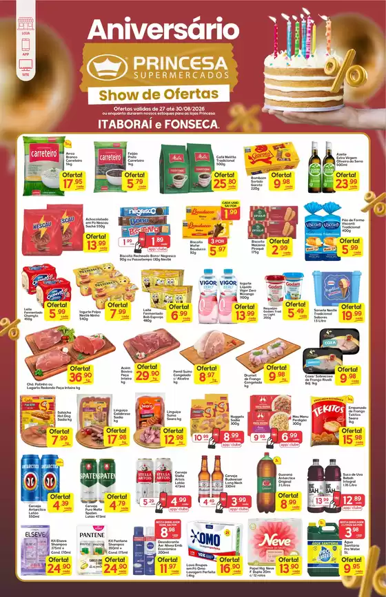 Catálogo Princesa Supermercados | Aniversario Princesa - validade 27 a 30/08 | 2026-08-27T00:00:00.000Z - 2026-08-31T00:00:00.000Z