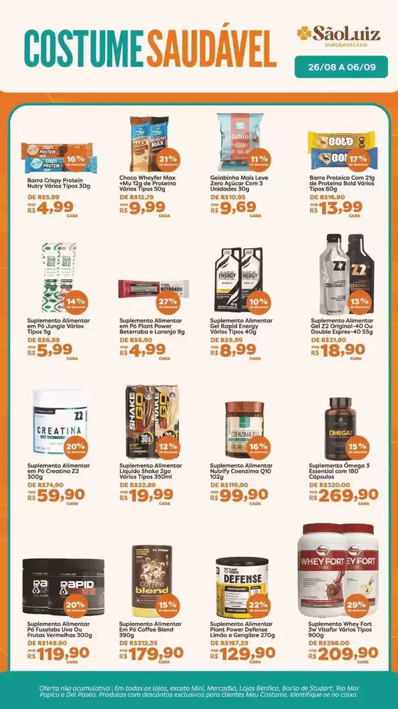 Catálogo Mercadinhos São Luiz | Costume Saudável | 2026-08-26T00:00:00.000Z - 2026-09-06T00:00:00.000Z