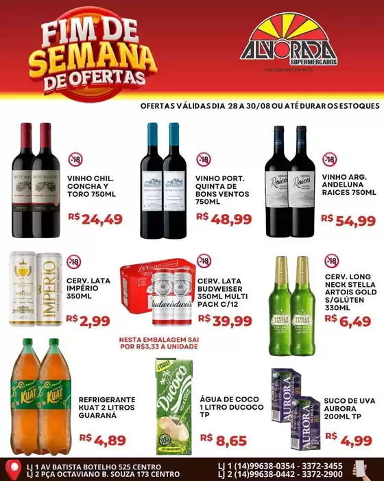 Catálogo Alvorada Supermercados | Encarte Alvorada Supermercados | 2026-08-28T00:00:00.000Z - 2026-08-30T00:00:00.000Z