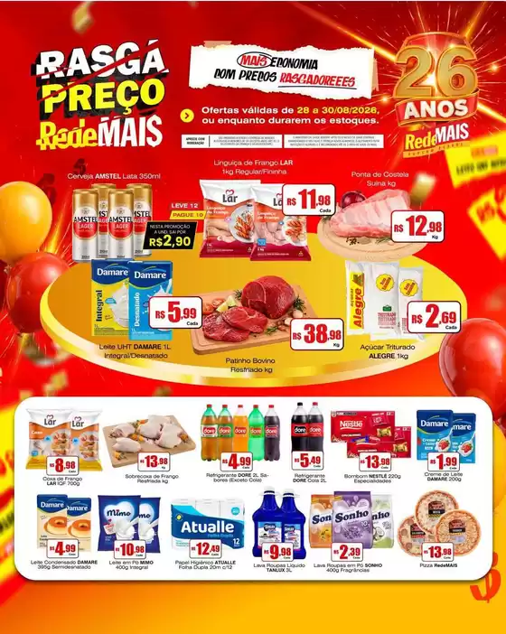 Catálogo Rede Mais Supermercados | Encarte Rede Mais Supermercados | 2026-08-28T00:00:00.000Z - 2026-08-30T00:00:00.000Z