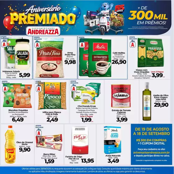 Catálogo Supermercados Andreazza | Ampla seleção de ofertas | 2026-08-19T00:00:00.000Z - 2026-09-18T00:00:00.000Z
