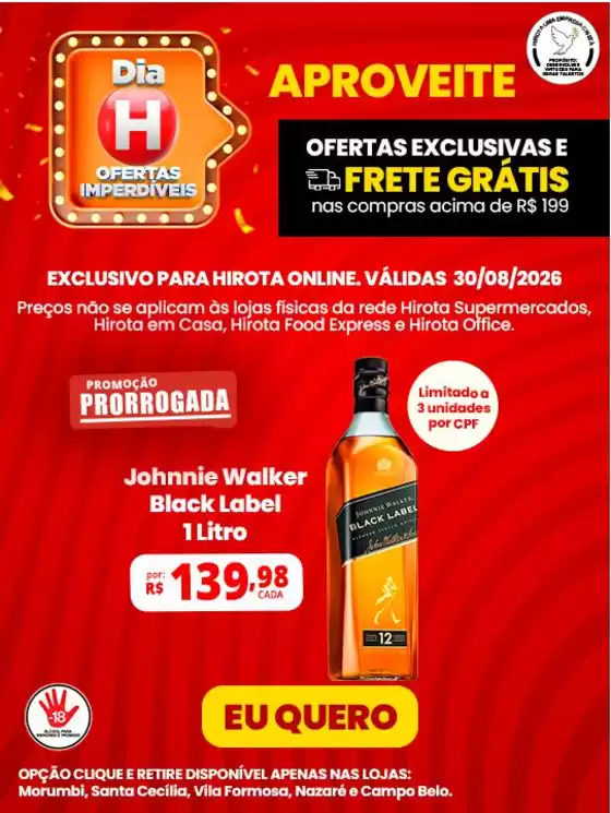 Catálogo Hirota Food Supermercado | Ofertas e promoções atuais | 2026-08-28T00:00:00.000Z - 2026-08-30T00:00:00.000Z