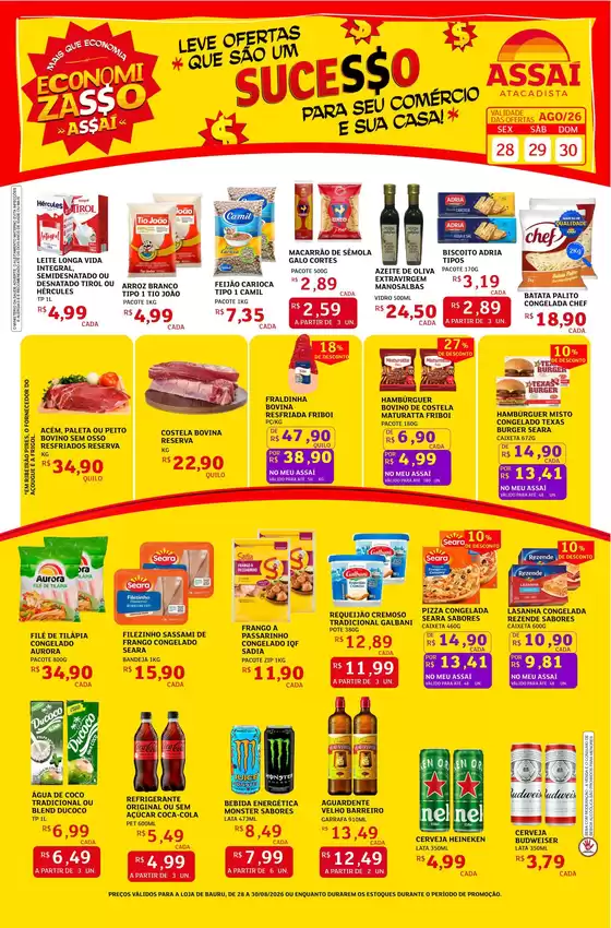 Catálogo Assaí Atacadista | Encarte Assaí Atacadista 49939-970 | 2026-08-28T00:00:00.000Z - 2026-08-30T00:00:00.000Z