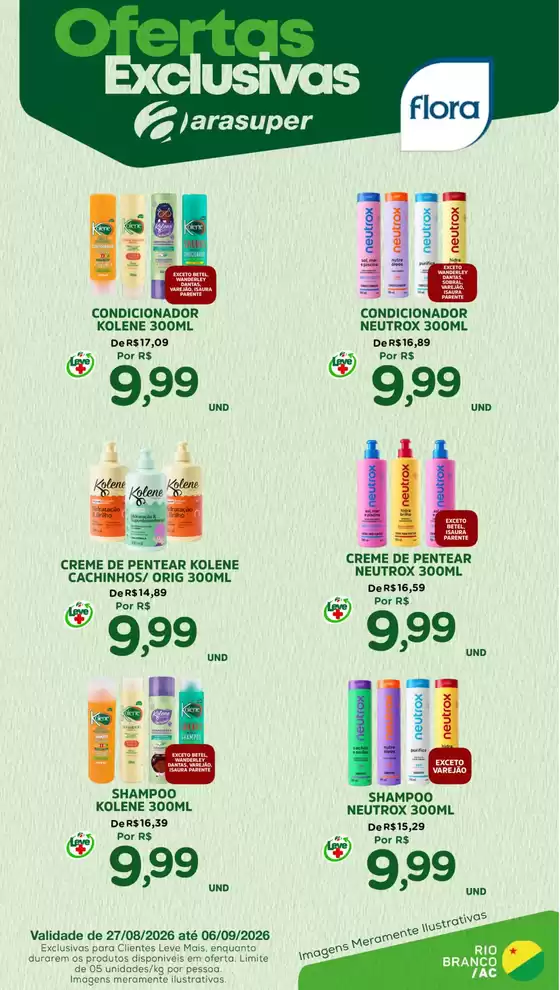 Catálogo Araújo Supermercados | EXCLUSIVA FLORA | 2026-08-27T00:00:00.000Z - 2026-09-06T00:00:00.000Z