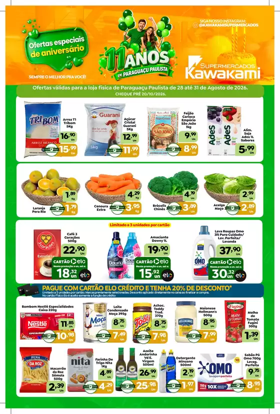 Catálogo Supermercados Kawakami | Ofertas - Paraguaçu Paulista | 2026-08-28T00:00:00.000Z - 2026-08-31T00:00:00.000Z
