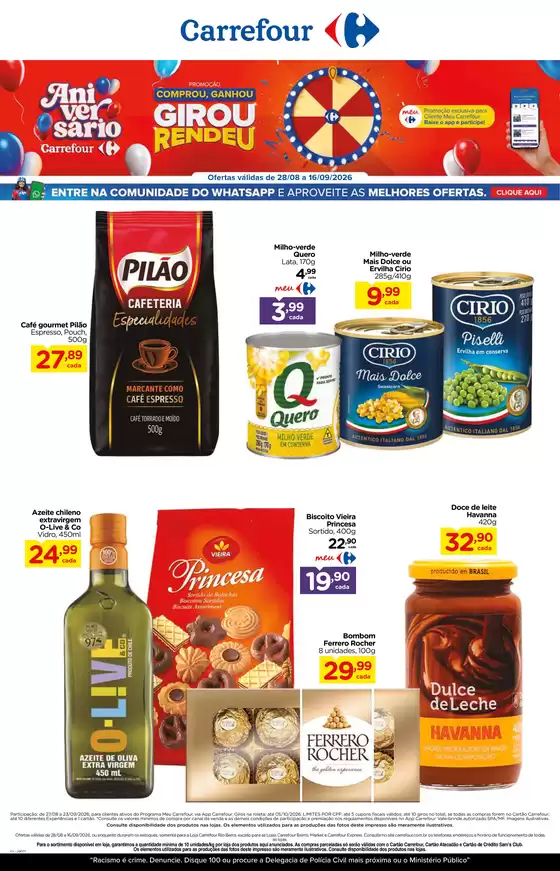 Catálogo Carrefour | ANIVERSÁRIO CARREFOUR | 2026-08-28T00:00:00.000Z - 2026-09-16T00:00:00.000Z