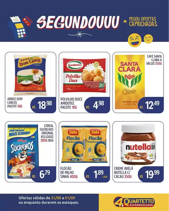 Catálogo Quartetto Supermercados | Encarte Quartetto Supermercados | 2026-08-31T00:00:00.000Z - 2026-09-01T00:00:00.000Z