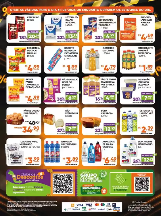 Catálogo Pais e Filhos Supermercados | Pechinchas e ofertas atuais | 2026-08-31T00:00:00.000Z - 2026-08-31T00:00:00.000Z