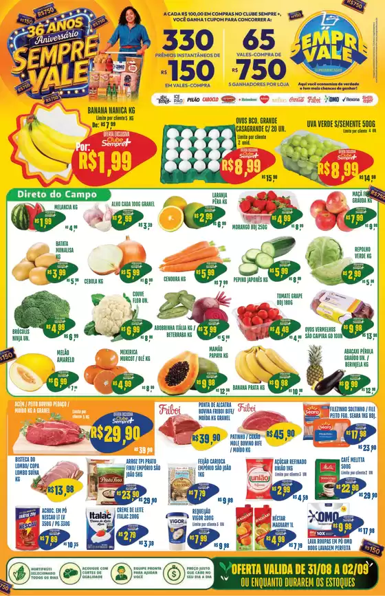 Catálogo Sempre Vale Supermercados | Ampla seleção de ofertas | 2026-08-31T00:00:00.000Z - 2026-09-02T00:00:00.000Z