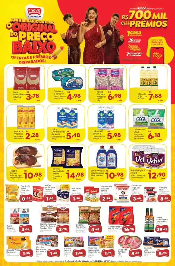 Catálogo Novo Atacarejo | Aniversário do Novo Original do Preço Baixo | 2026-08-31T00:00:00.000Z - 2026-09-02T00:00:00.000Z
