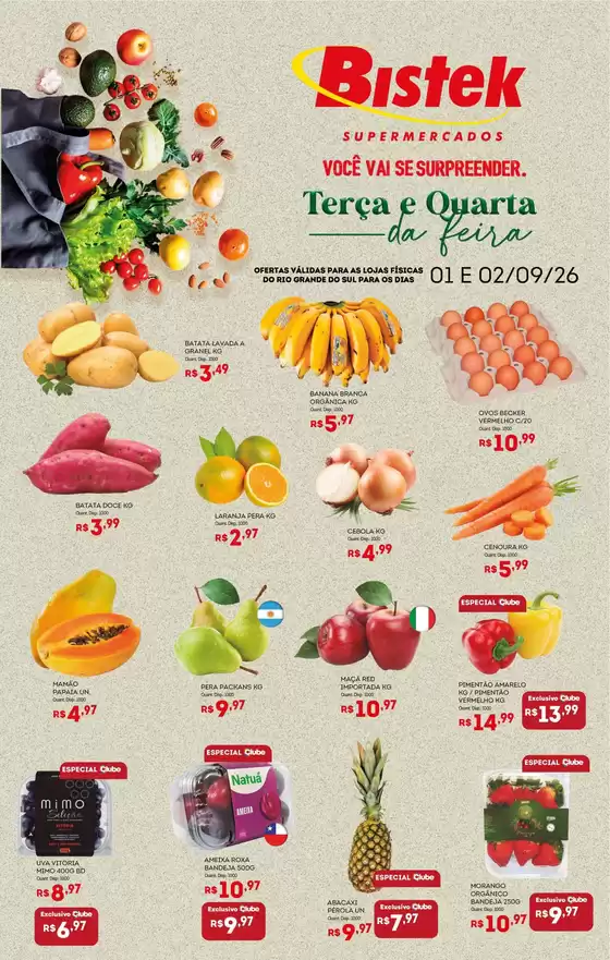 Catálogo Bistek Supermercados | Descontos e promoções | 2026-09-01T00:00:00.000Z - 2026-09-02T00:00:00.000Z