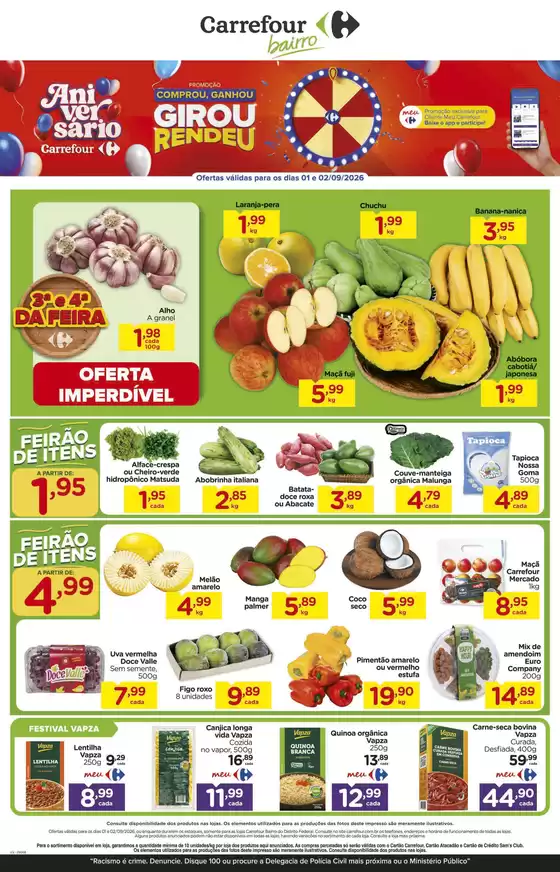 Catálogo Carrefour Bairro | Ofertas exclusivas e pechinchas | 2026-09-01T00:00:00.000Z - 2026-09-02T00:00:00.000Z