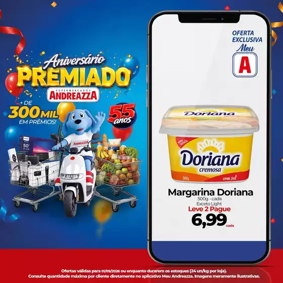 Catálogo Supermercados Andreazza | Ofertas exclusivas e pechinchas | 2026-09-01T00:00:00.000Z - 2026-09-01T00:00:00.000Z