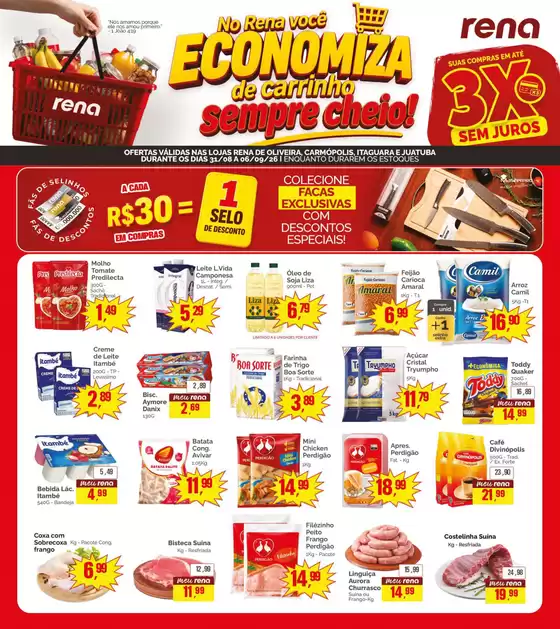 Catálogo Supermercados Rena | Grandes descontos em produtos selecionados | 2026-08-31T00:00:00.000Z - 2026-09-06T00:00:00.000Z