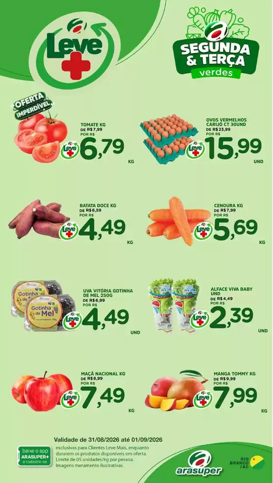 Catálogo Araújo Supermercados | SEGUNDA E TERÇA | 2026-08-31T00:00:00.000Z - 2026-09-01T00:00:00.000Z
