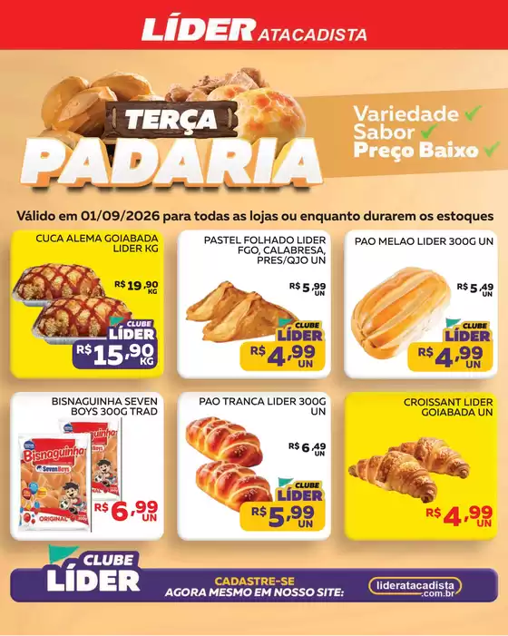 Catálogo Líder Atacadista | Cópia encarte terça da padariaemercercearia | 2026-09-01T00:00:00.000Z - 2026-09-01T00:00:00.000Z