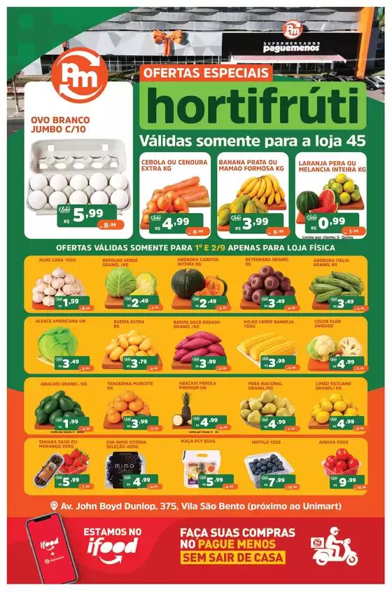 Catálogo Supermercados Pague Menos | Ofertas pague menos flv 01 ago e 02 ago loja45 alta compressed | 2026-09-01T00:00:00.000Z - 2026-09-02T00:00:00.000Z