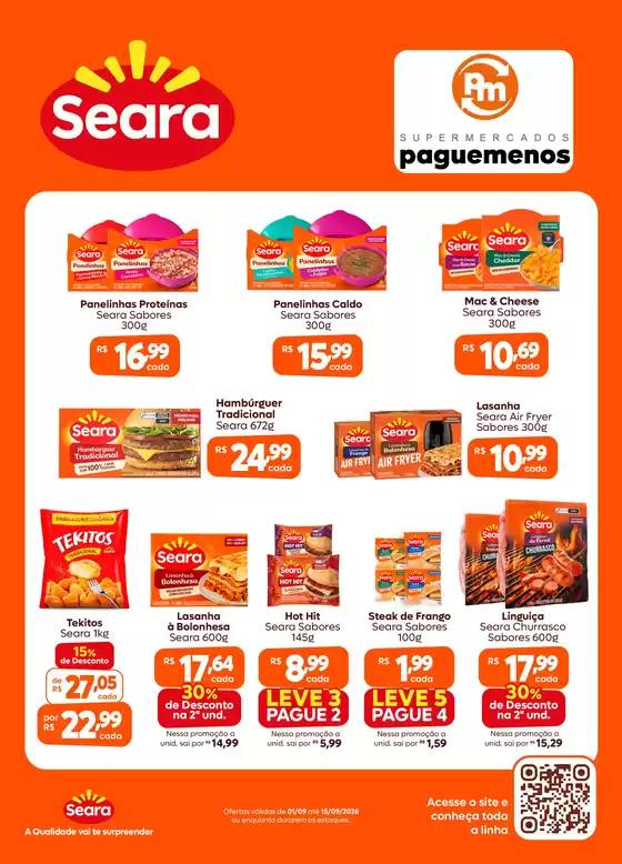 Catálogo Supermercados Pague Menos | Tabloide seara 1 a 15 | 2026-09-01T00:00:00.000Z - 2026-09-15T00:00:00.000Z