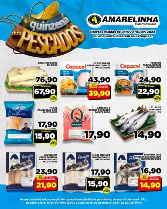 Catálogo Amarelinha Supermercados | Ofertas exclusivas | 2026-09-01T00:00:00.000Z - 2026-09-15T00:00:00.000Z