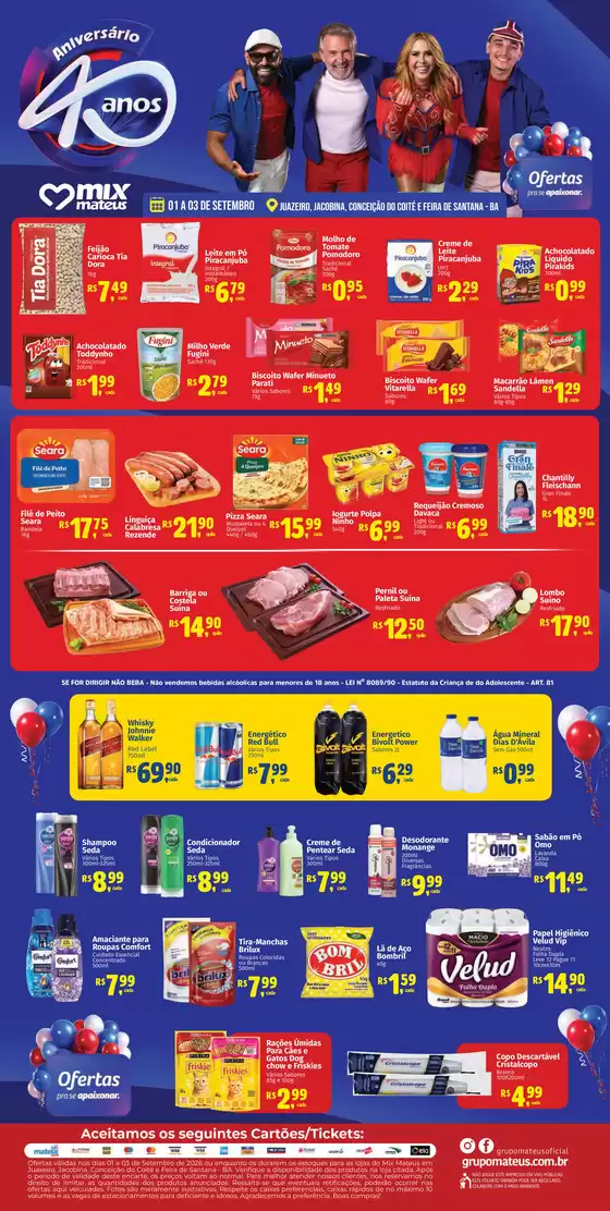 Catálogo Supermercados Mateus | Regular de Aniversario | 2026-08-31T00:00:00.000Z - 2026-09-03T00:00:00.000Z
