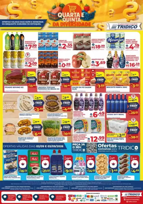 Catálogo Supermercados Tridico | Quarta e Quinta da Diversidade no Tridico! | 2026-09-02T00:00:00.000Z - 2026-09-03T00:00:00.000Z