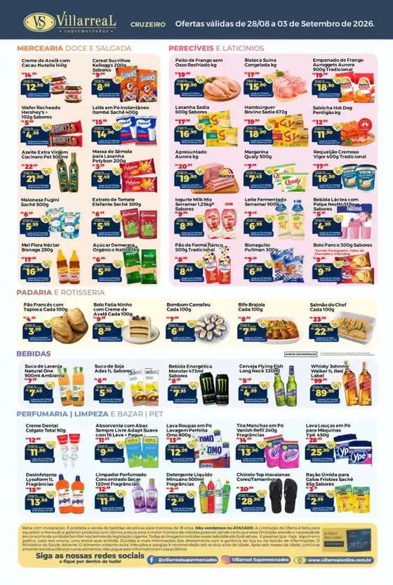 Catálogo Villarreal Supermercados | Melhores ofertas para compradores econômicos | 2026-08-28T00:00:00.000Z - 2026-09-03T00:00:00.000Z
