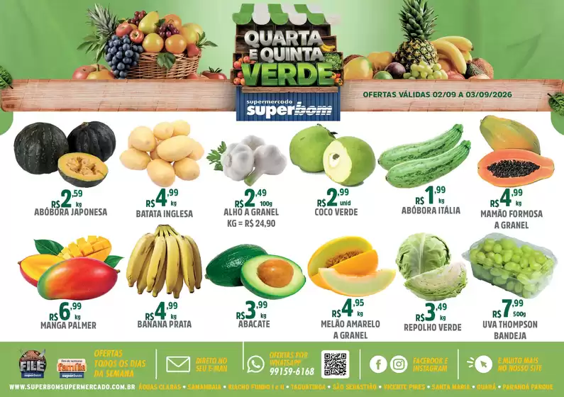 Catálogo Superbom Supermercado | Ofertas exclusivas e pechinchas | 2026-09-02T00:00:00.000Z - 2026-09-03T00:00:00.000Z