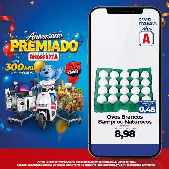 Catálogo Supermercados Andreazza | Melhores ofertas e descontos | 2026-09-02T00:00:00.000Z - 2026-09-02T00:00:00.000Z