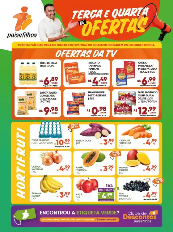 Catálogo Pais e Filhos Supermercados | Encarte Pais e Filhos Supermercados | 2026-09-01T00:00:00.000Z - 2026-09-02T00:00:00.000Z