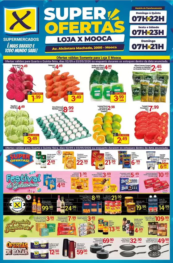 Catálogo X Supermercados | Melhores ofertas e descontos | 2026-09-02T00:00:00.000Z - 2026-09-03T00:00:00.000Z