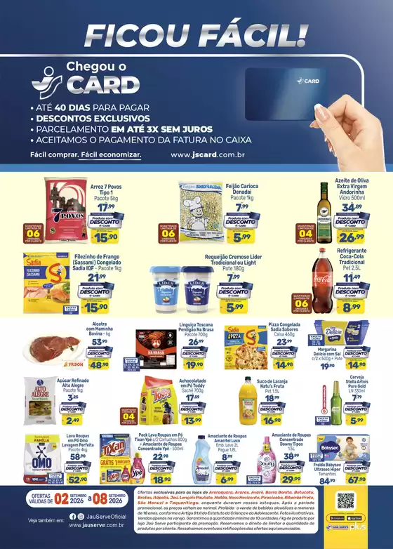 Catálogo Supermercados Jaù Serve | Cartão JS Exclusivo | 2026-09-02T00:00:00.000Z - 2026-09-08T00:00:00.000Z