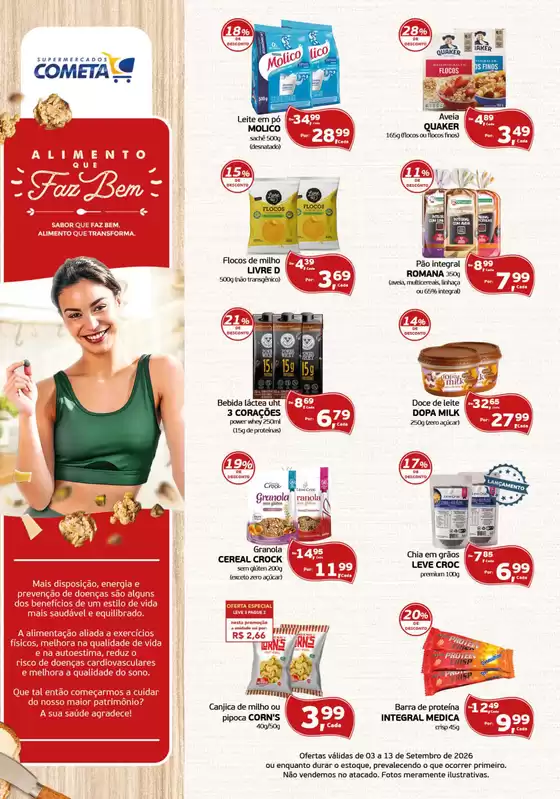 Catálogo Cometa Supermercados | Comida que faz bem para você. | 2026-09-03T00:00:00.000Z - 2026-09-13T00:00:00.000Z