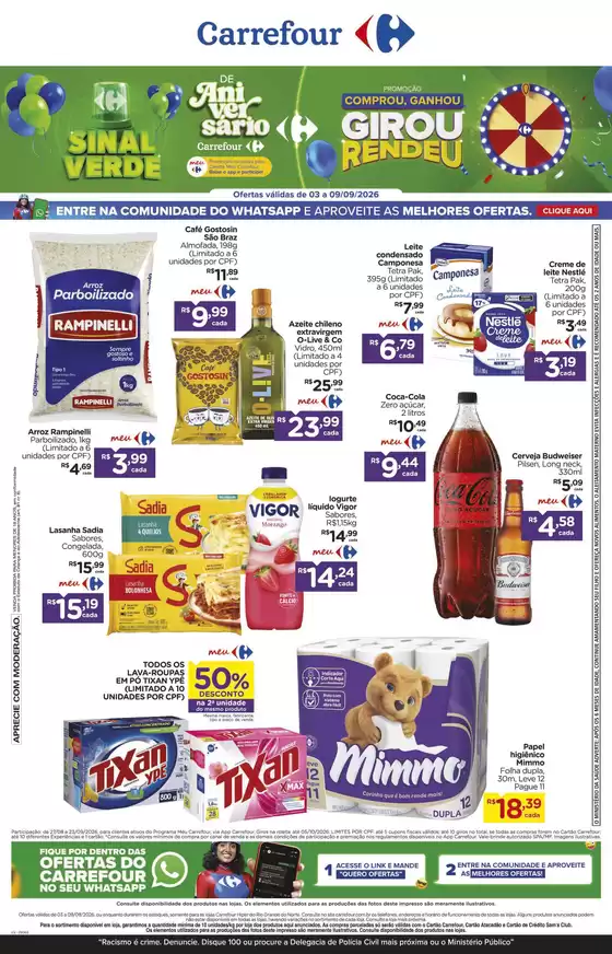 Catálogo Carrefour | Ofertas exclusivas e pechinchas | 2026-09-03T00:00:00.000Z - 2026-09-09T00:00:00.000Z