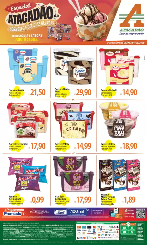 Catálogo Atacadão em Trindade | Atacadão - Sorvetes e Delícias Geladas | 2026-09-03T00:00:00.000Z - 2026-09-07T00:00:00.000Z