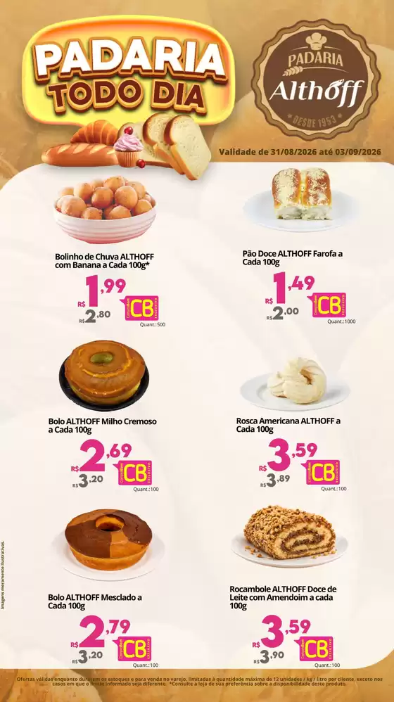 Catálogo Althoff Supermercados |  Padaria do Dia a Dia | 2026-09-03T00:00:00.000Z - 2026-09-03T00:00:00.000Z