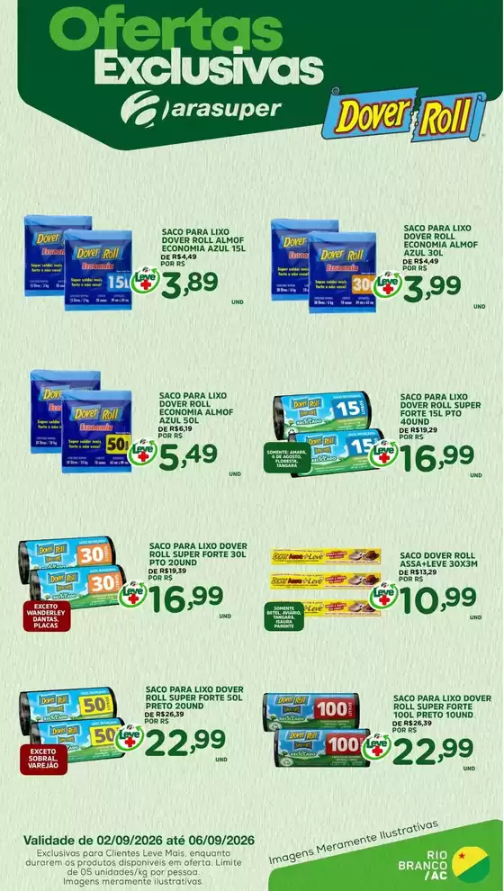 Catálogo Araújo Supermercados | EXCLUSIVA DOVER ROLL | 2026-09-02T00:00:00.000Z - 2026-09-06T00:00:00.000Z