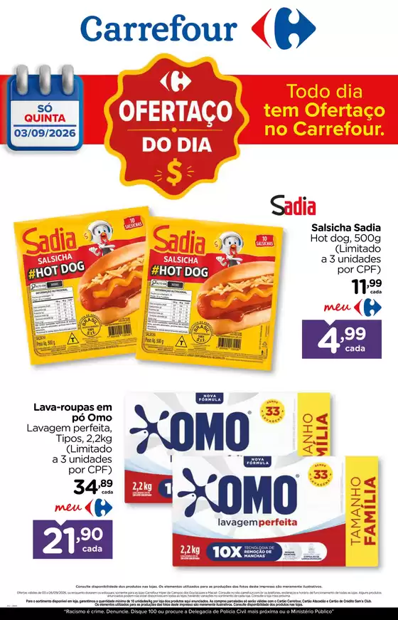Catálogo Carrefour | OFERTAÇO DO DIA [MACG] | 2026-09-03T00:00:00.000Z - 2026-09-06T00:00:00.000Z