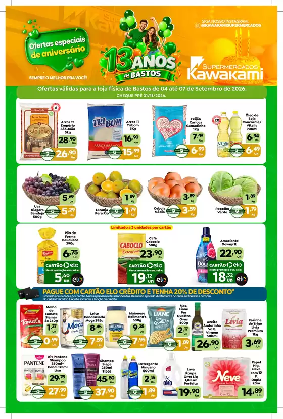 Catálogo Supermercados Kawakami | Ofertas - Bastos | 2026-09-04T00:00:00.000Z - 2026-09-07T00:00:00.000Z