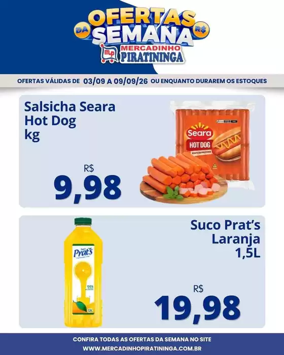 Catálogo Mercadinho Piratininga | Encarte Mercadinho Piratininga | 2026-09-03T00:00:00.000Z - 2026-09-09T00:00:00.000Z
