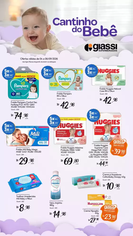Catálogo Giassi Supermercados | Melhores ofertas para todos os clientes | 2026-09-04T00:00:00.000Z - 2026-09-06T00:00:00.000Z