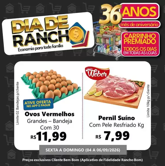 Catálogo Rancho Bom Supermercados | Encarte Rancho Bom Supermercados | 2026-09-04T00:00:00.000Z - 2026-09-06T00:00:00.000Z