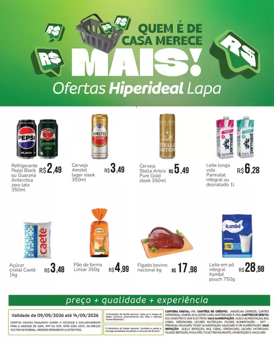 Catálogo Hiperideal Supermercados | Nossas melhores ofertas para você | 2026-09-07T00:00:00.000Z - 2026-09-14T00:00:00.000Z