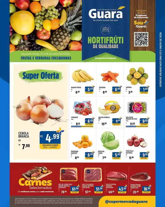 Catálogo Supermercado Guará | Ofertas para caçadores de pechinchas | 2026-09-07T00:00:00.000Z - 2026-09-08T00:00:00.000Z