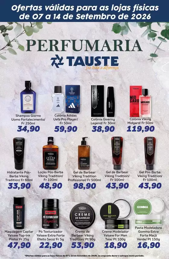 Catálogo Supermercados Tauste | Ofertas Tauste Especial Perfumaria | 2026-09-07T00:00:00.000Z - 2026-09-14T00:00:00.000Z