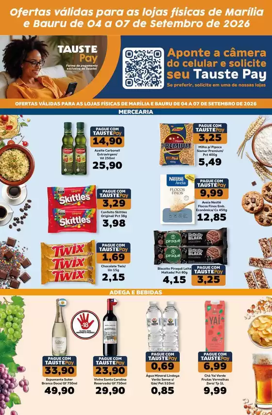 Catálogo Supermercados Tauste | Ofertas Tauste Pay Marília e Bauru | 2026-09-04T00:00:00.000Z - 2026-09-07T00:00:00.000Z