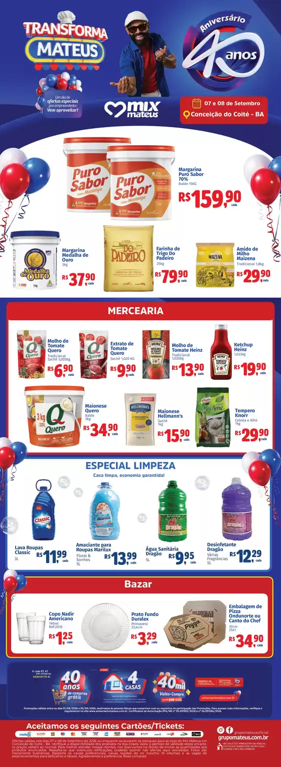 Catálogo Supermercados Mateus | Transforma mateus de Aniversario | 2026-09-08T00:00:00.000Z - 2026-09-08T00:00:00.000Z