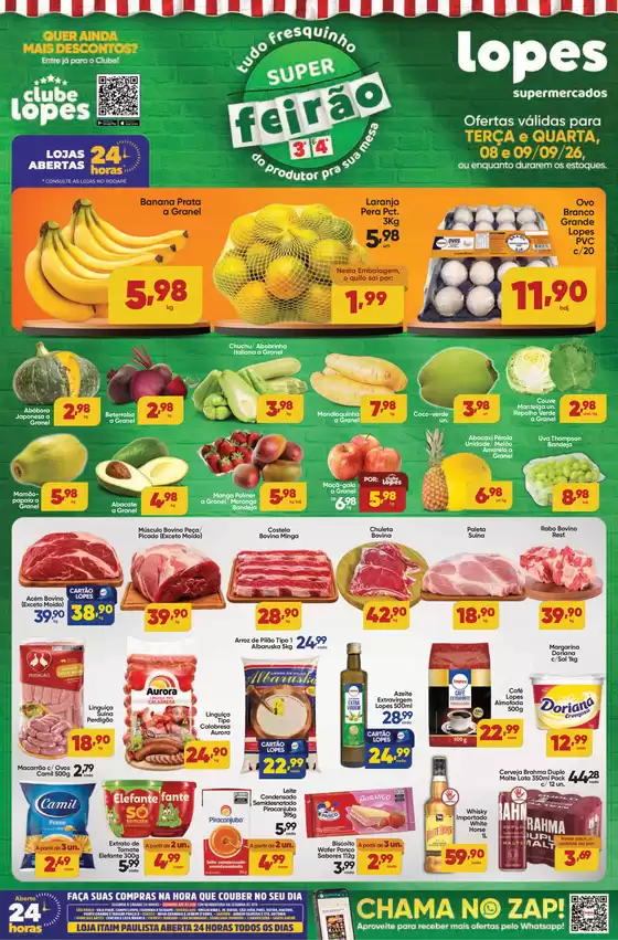Catálogo Lopes Supermercados | SUPER FEIRÃO - TERÇA E QUARTA | 2026-09-08T00:00:00.000Z - 2026-09-09T00:00:00.000Z