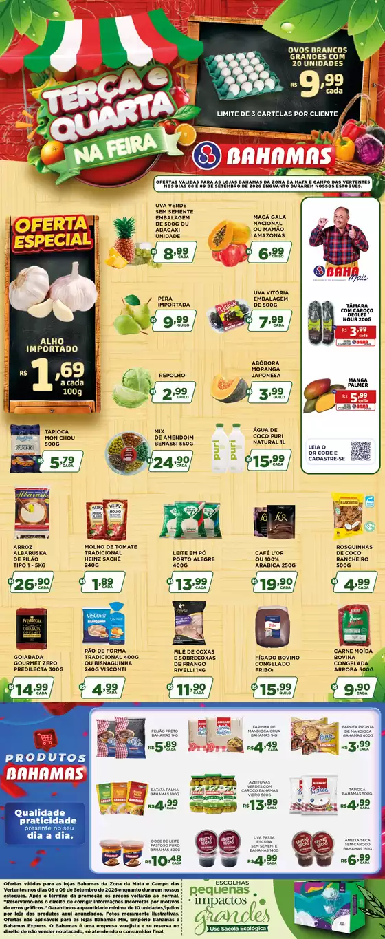 Catálogo Bahamas Supermercados em Guapimirim | Terça e quarta-feira na feira | 2026-09-08T00:00:00.000Z - 2026-09-09T00:00:00.000Z
