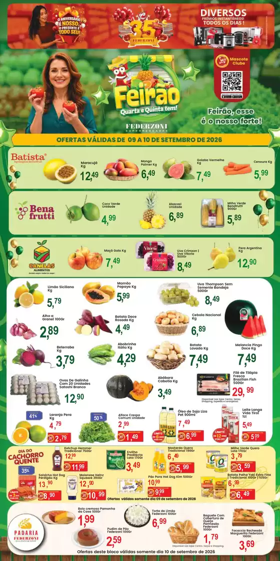 Catálogo Federzoni Supermercados | QUARTA E QUINTA TEM | 2026-09-09T00:00:00.000Z - 2026-09-10T00:00:00.000Z